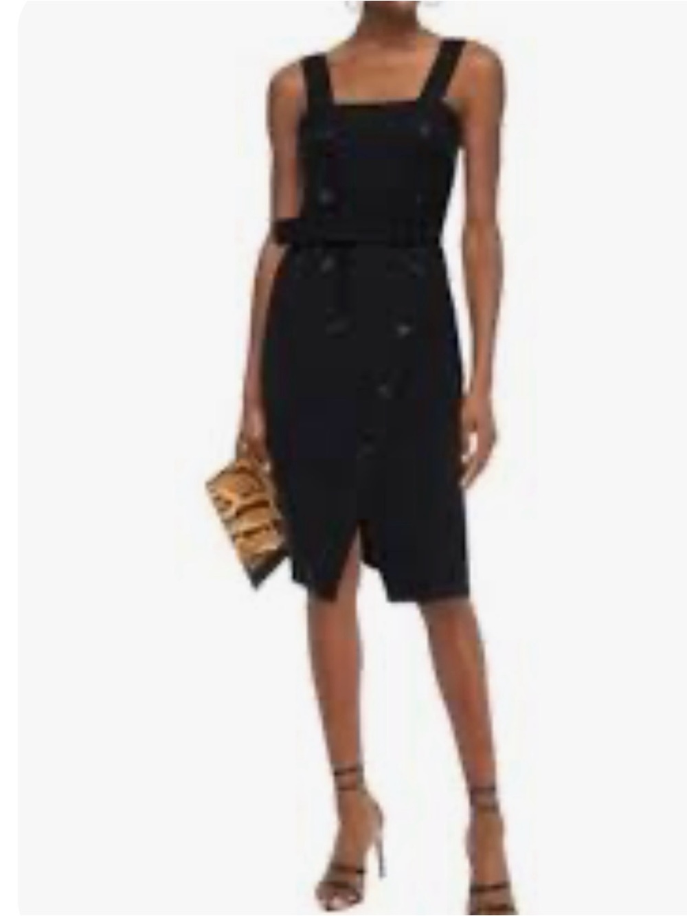BA&SH Moon Belted Wrap Effect Cotton Blend Twill Dress 3